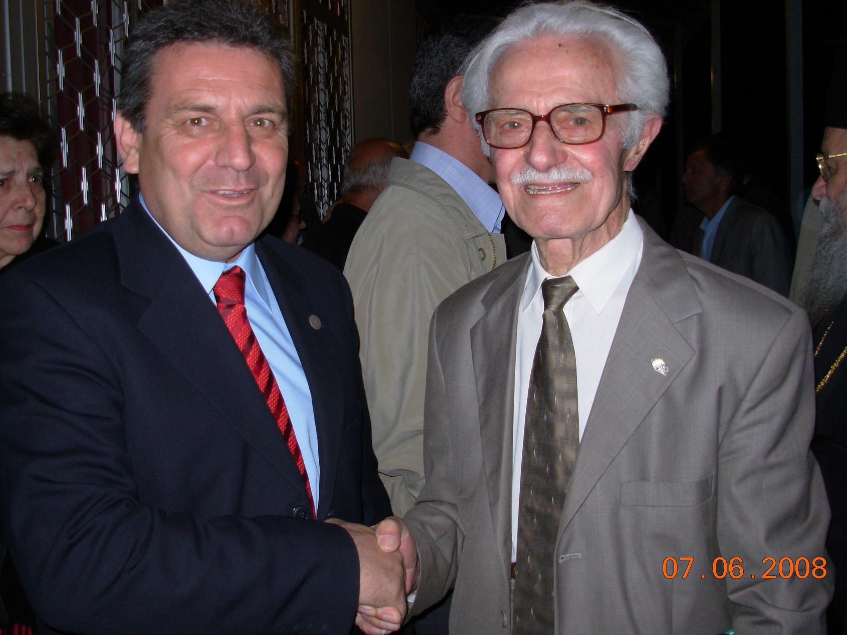 Με τον αγωνιστή της Εθνικής Αντίστασης κ. Πριόβολο ή καπετάν Ερμή